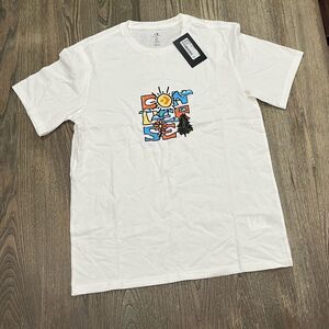 NWT Converse Mother Nature Graphic T-Shirt Short Sleeve Crewneck White Size M